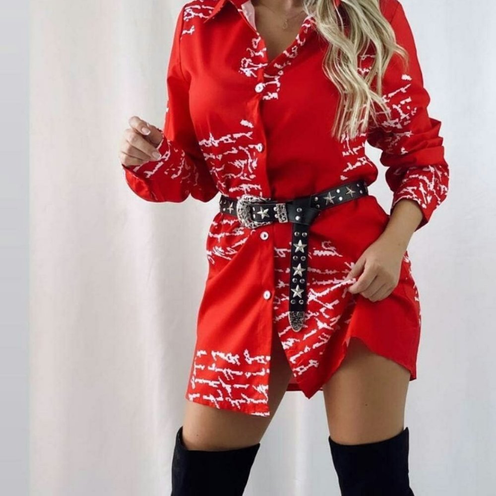 LETTER RED MINI DRESS
